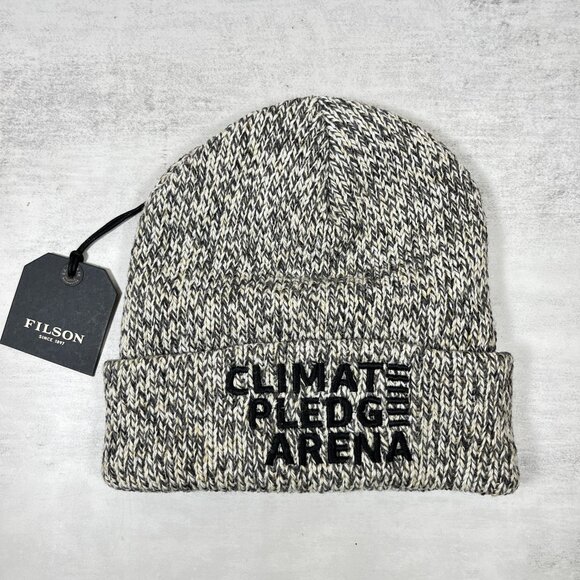 Filson Lined Ragg Wool Climate Pledge Beanie - One Size - Heather Charcoal - Picture 2 of 5